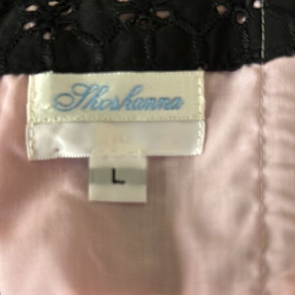 SHOSHANNA BLACK STRAPLESS EYELET DRESS - Picture 7 of 7